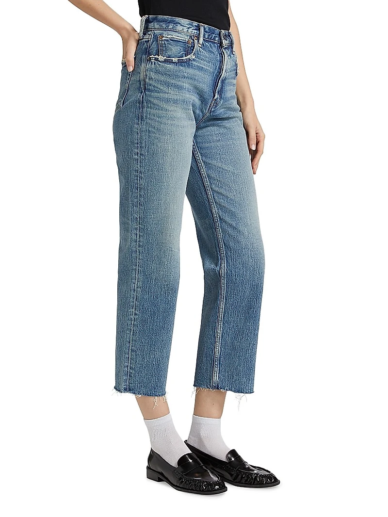 Plainedge Straight Leg Crop Jeans