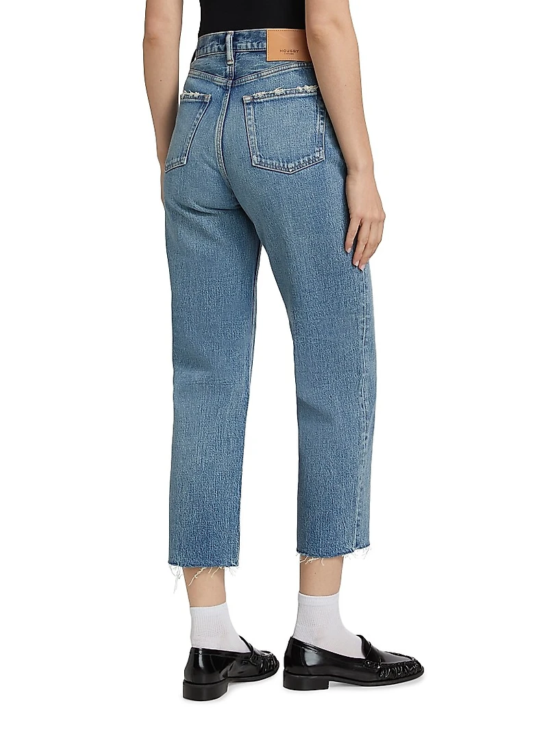 Plainedge Straight Leg Crop Jeans