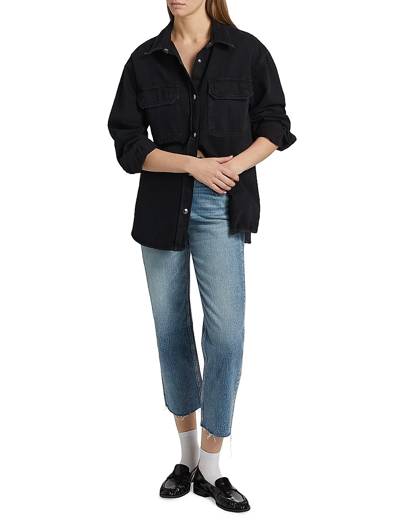 Plainedge Straight Leg Crop Jeans