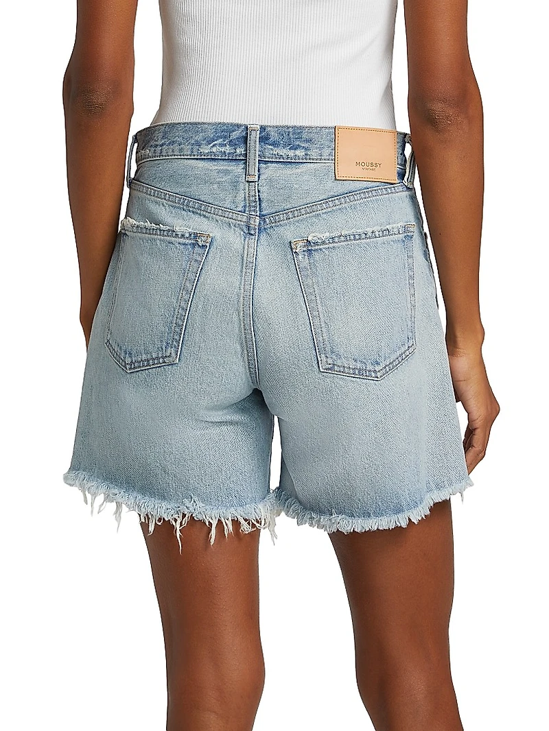 Nolita Cotton Raw-Edge Shorts