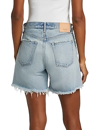 Nolita Cotton Raw-Edge Shorts