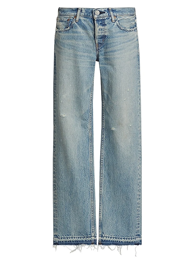 Arverne Low-Rise Straight-Fit Jeans