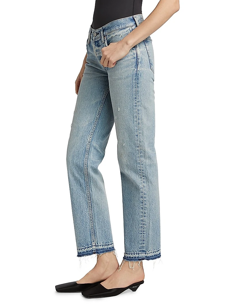 Arverne Low-Rise Straight-Fit Jeans