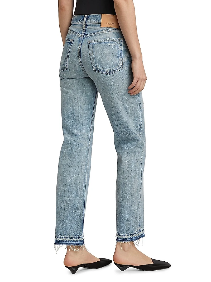 Arverne Low-Rise Straight-Fit Jeans