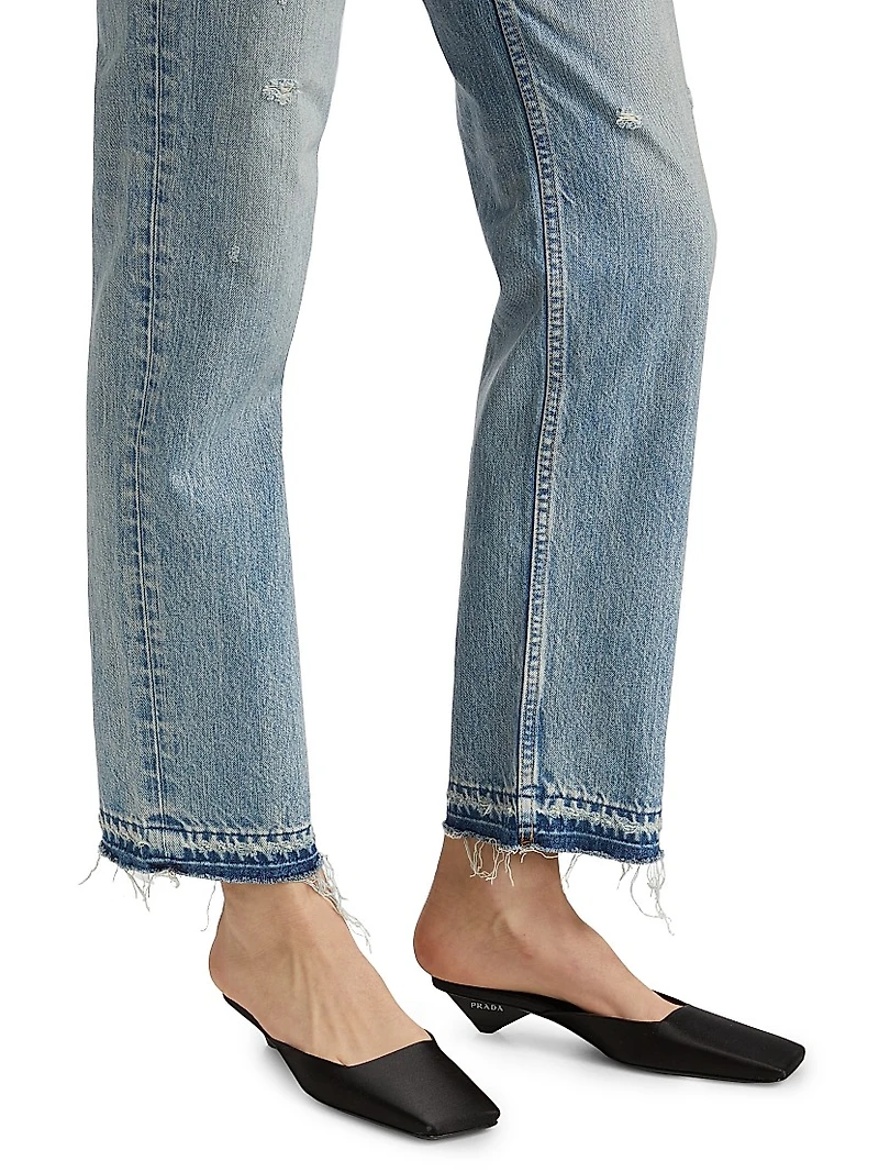 Arverne Low-Rise Straight-Fit Jeans
