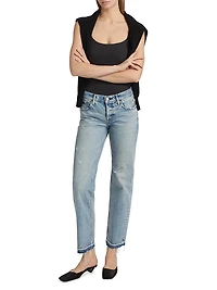 Arverne Low-Rise Straight-Fit Jeans