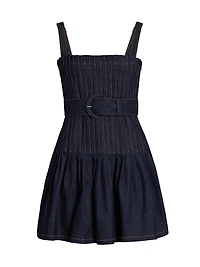 Bibi Denim Belted Minidress