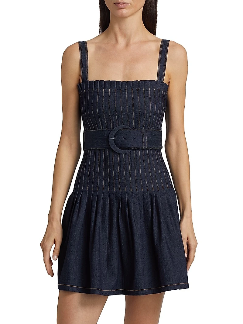 Bibi Denim Belted Minidress