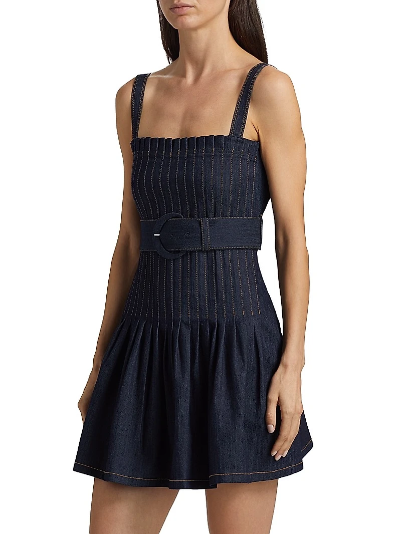 Bibi Denim Belted Minidress
