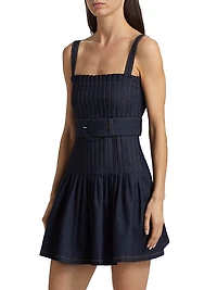 Bibi Denim Belted Minidress