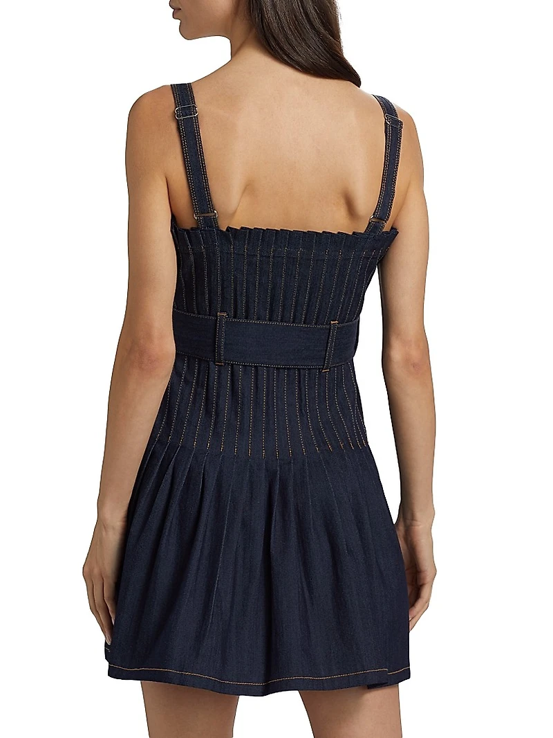 Bibi Denim Belted Minidress