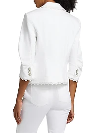 Khloe Vineyard Lace Single-Breasted Blazer