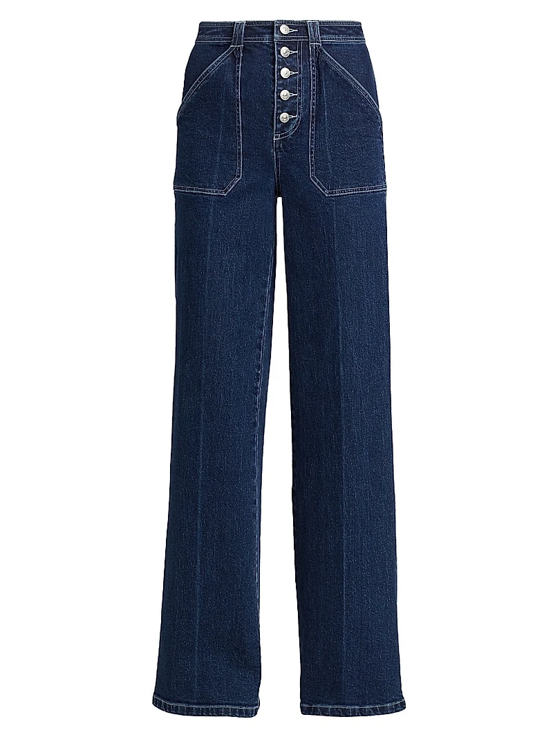 Tailors Crease High-Rise Wide-Leg Pants