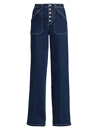 Tailors Crease High-Rise Wide-Leg Pants