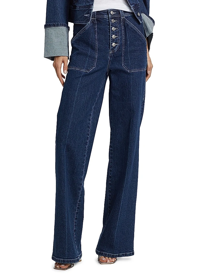 Tailors Crease High-Rise Wide-Leg Pants