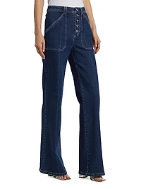 Tailors Crease High-Rise Wide-Leg Pants