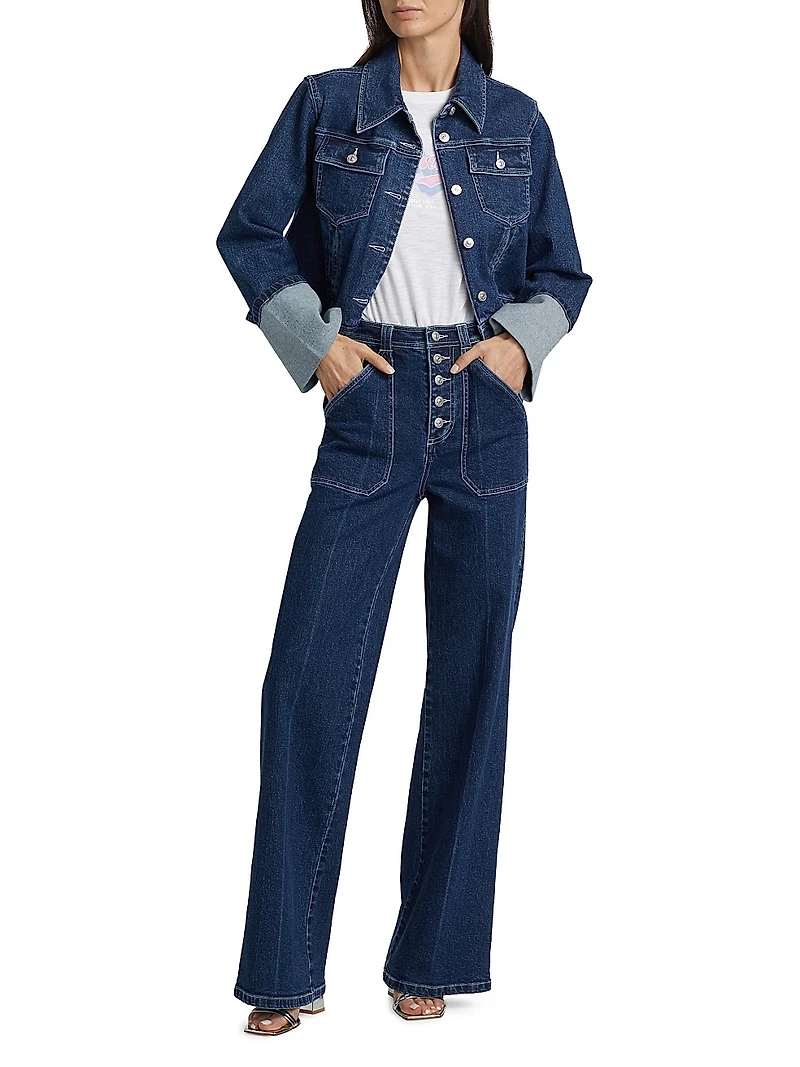 Tailors Crease High-Rise Wide-Leg Pants