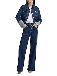 Tailors Crease High-Rise Wide-Leg Pants