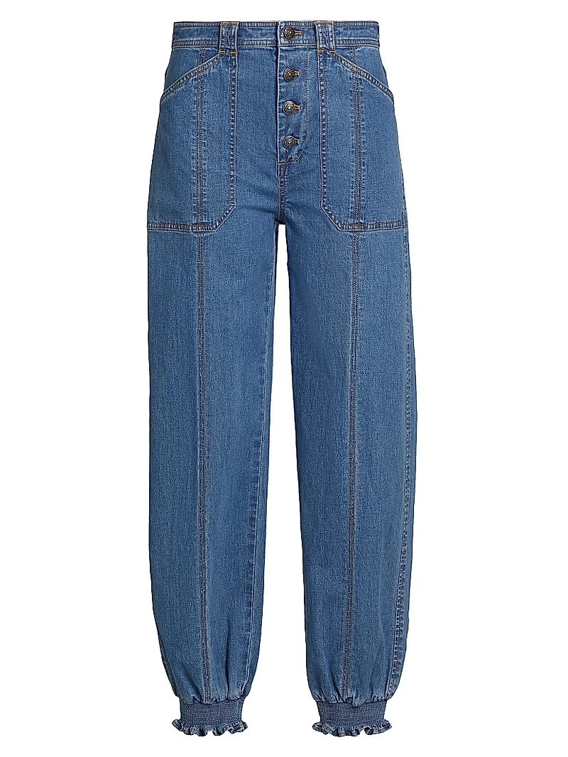 Mavis High-Rise Tapered-Leg Pants