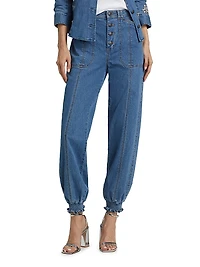 Mavis High-Rise Tapered-Leg Pants