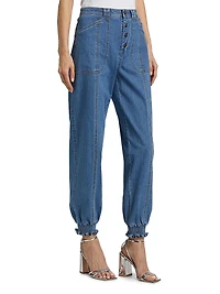 Mavis High-Rise Tapered-Leg Pants
