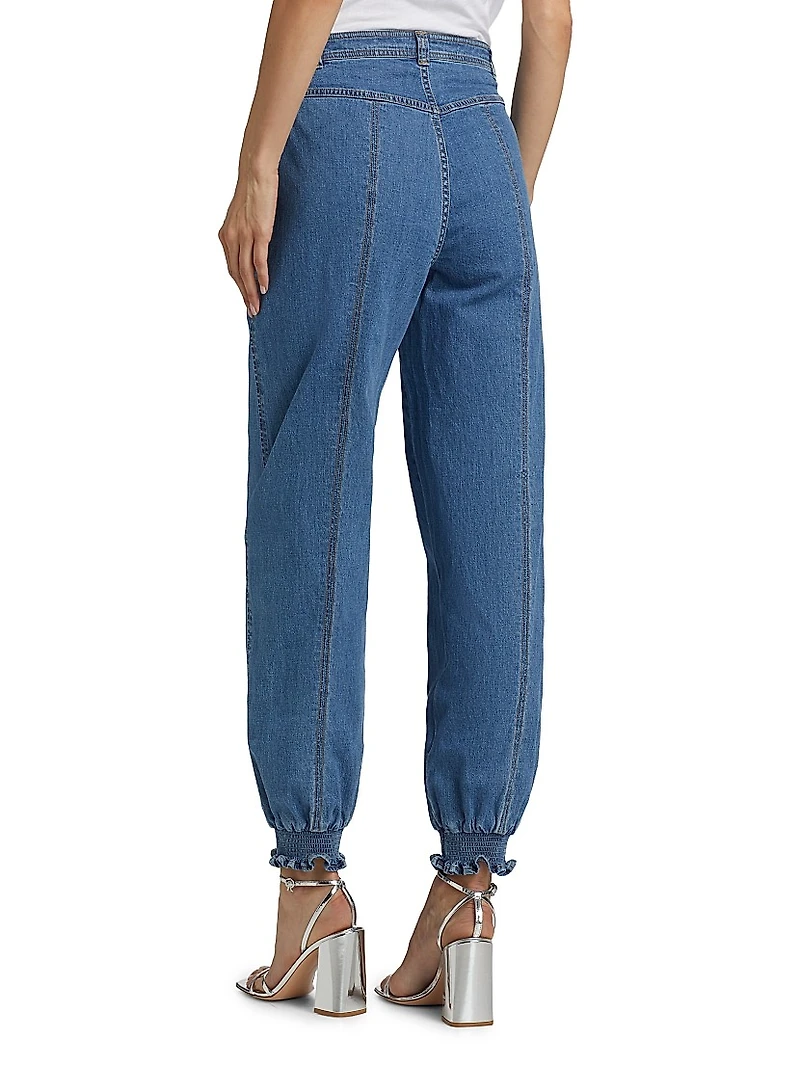Mavis High-Rise Tapered-Leg Pants