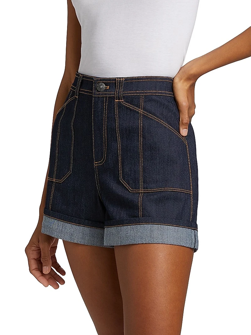 Benji Denim High-Rise Shorts