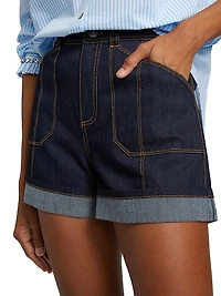 Benji Denim High-Rise Shorts