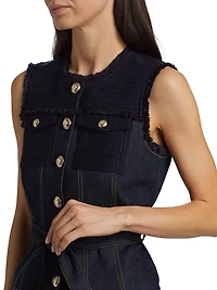 Reenee Braided Tweed Vest
