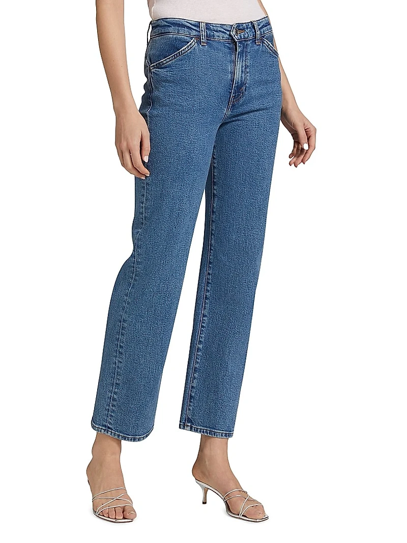 The Westley Mid-Rise Straight Ankle Jeans