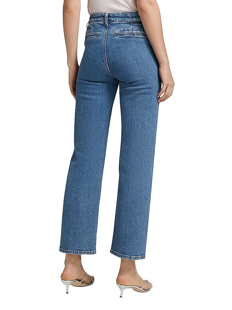 The Westley Mid-Rise Straight Ankle Jeans