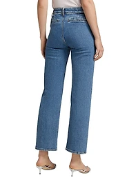 The Westley Mid-Rise Straight Ankle Jeans