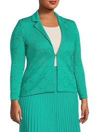 Plus Burnout Knit Jacket