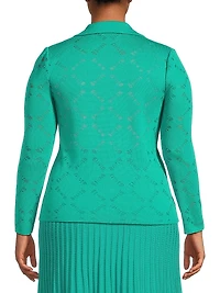 Plus Burnout Knit Jacket