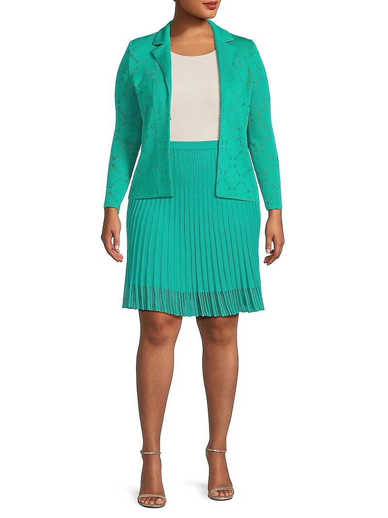 Plus Burnout Knit Jacket