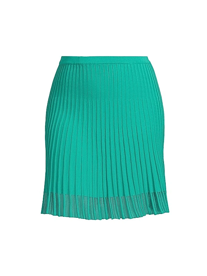 Plus Size Pleated A-Line Midi-Skirt