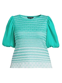 Plus Mixed-Media Ombré Tunic