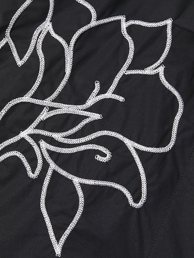 Plus Embroidered Cotton Shirtdress
