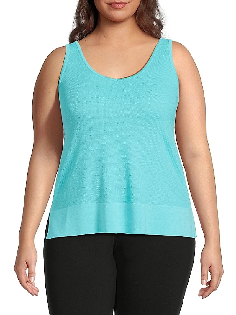Plus Knit U-Neck Tank