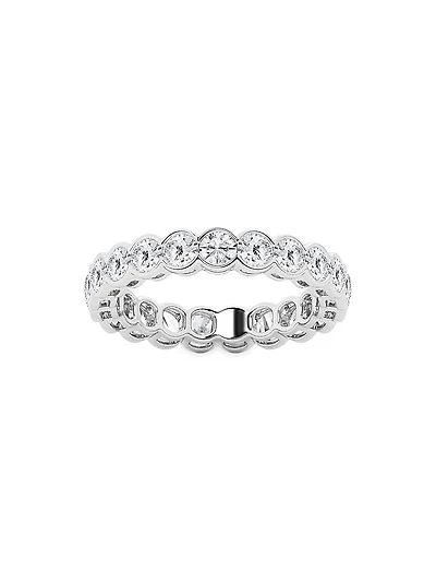 14K Gold & Round Natural Diamond Eternity Band/2.00-5.00 TCW