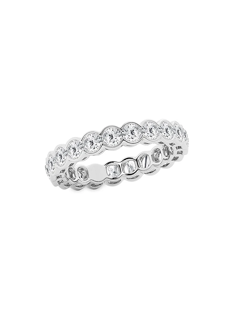 14K Gold & Round Natural Diamond Eternity Band/2.00-5.00 TCW