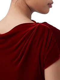 Sintha Velvet Asymmetrical Top