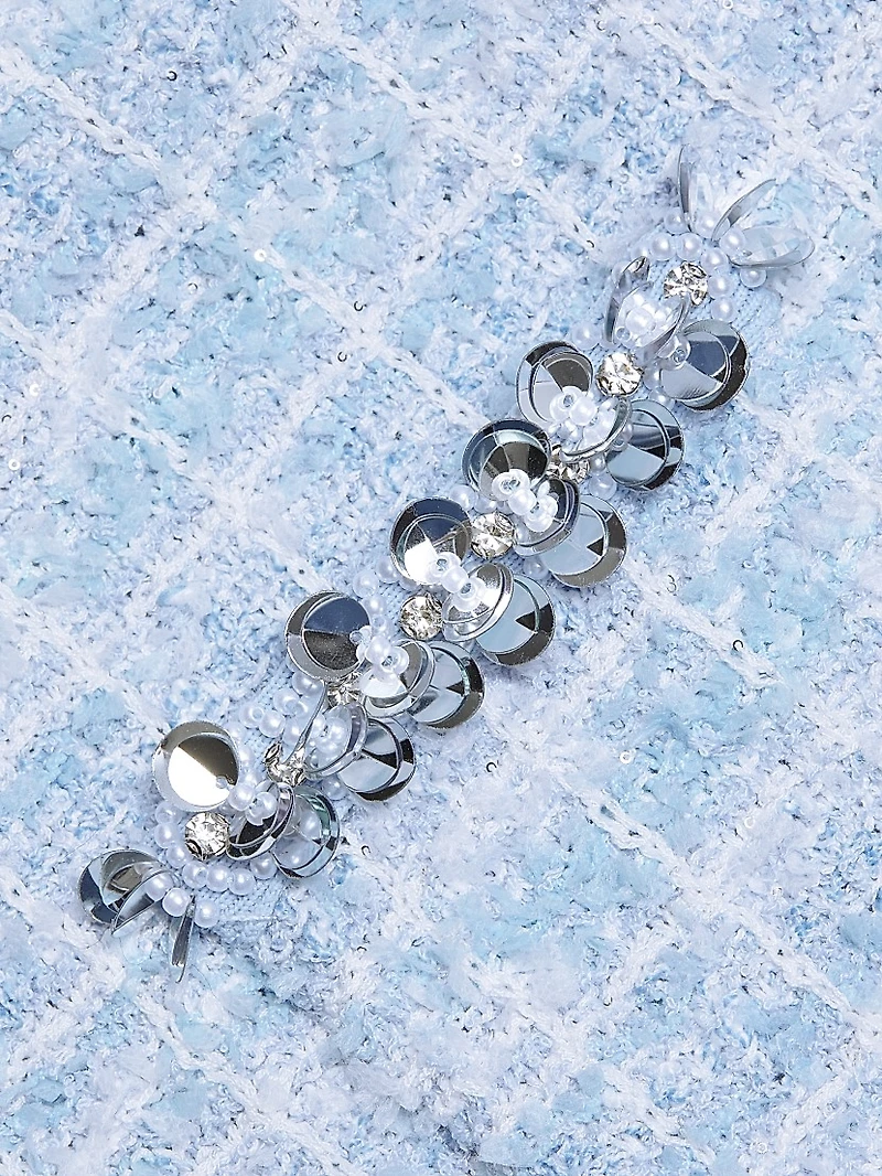 Check Knit Miniskirt