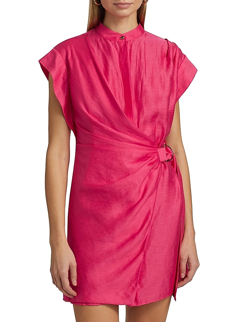 Remnar Linen-Blend Minidress