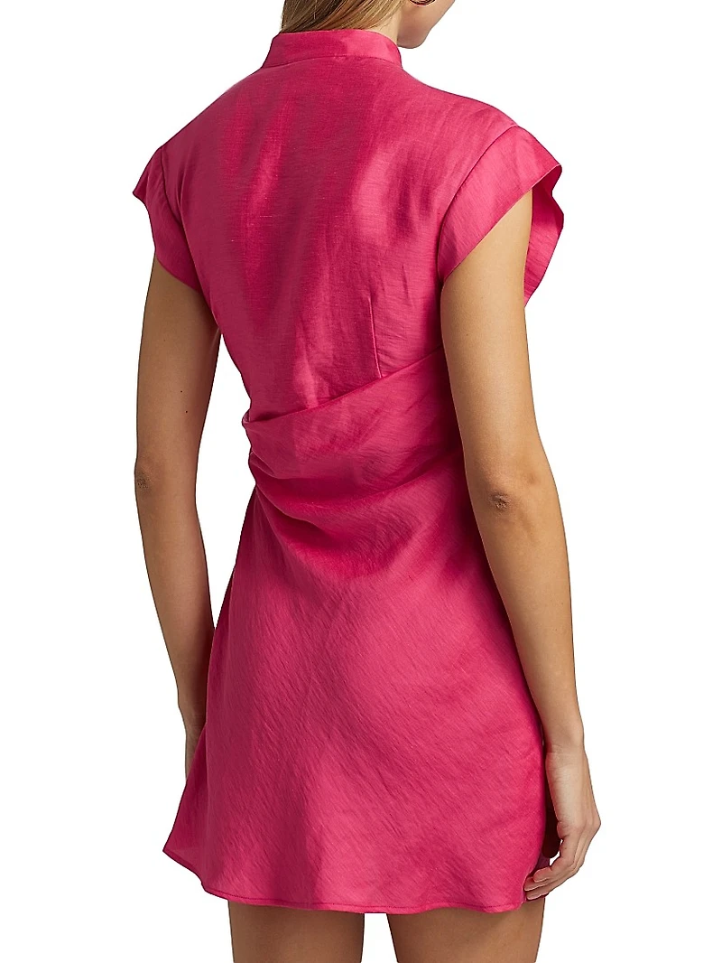 Remnar Linen-Blend Minidress