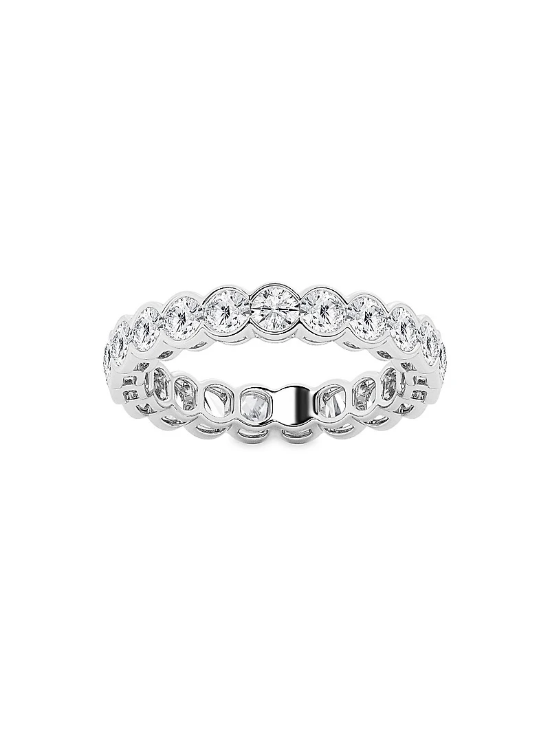 Platinum & Round Natural Diamond Eternity Band/2.00-5.00 TCW
