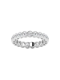 Platinum & Round Natural Diamond Eternity Band/2.00-5.00 TCW
