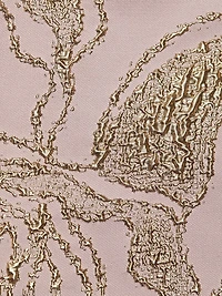 Metallic Jacquard Off-The-Shoulder Gown