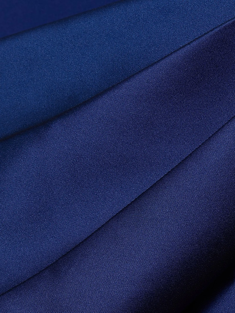 Asymmetrical Stretch Mikado Off-The-Shoulder Gown