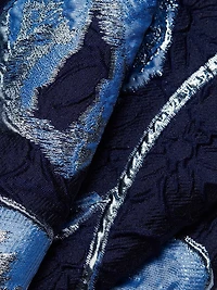 Metallic Jacquard Shirt Gown